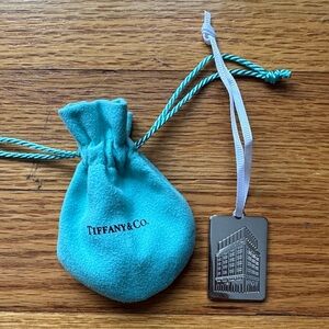 Tiffany & Co. Silver Tag with Turquoise Pouch